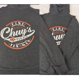 Chuy's Hoodie with Large Logo on Back and Small Fish on Front